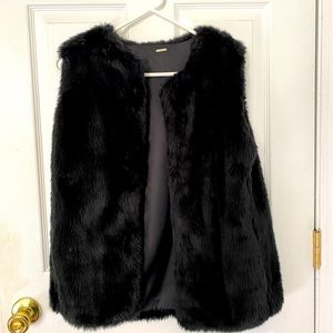 LIKE NEW! BLACK FUR VEST by ALDO